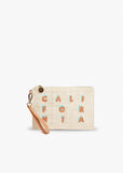 California Straw Pouch Wristlet Bag