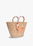 Clementine Straw Scarf Tote Bag