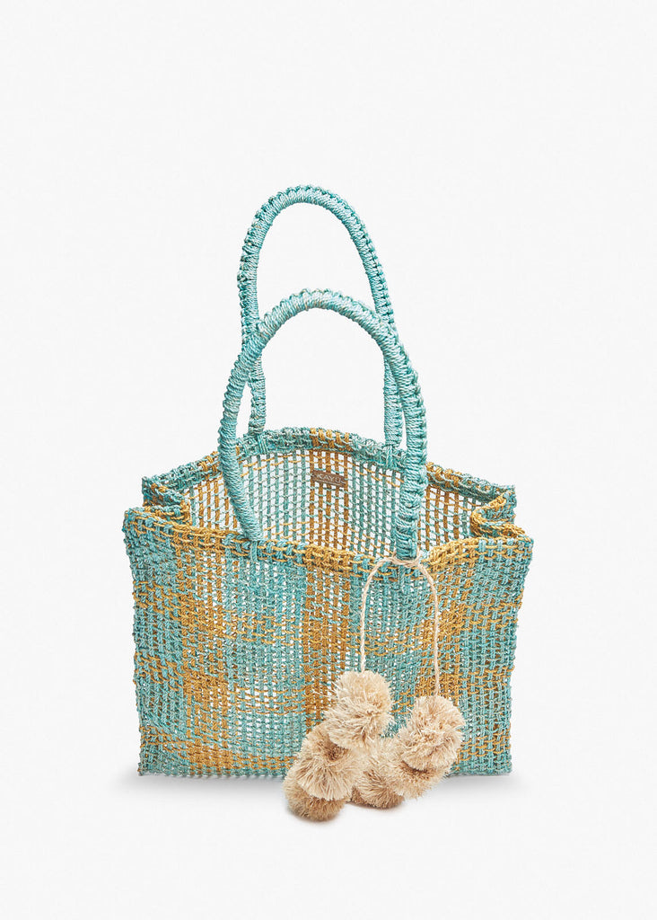 Olive Straw Tote Bag