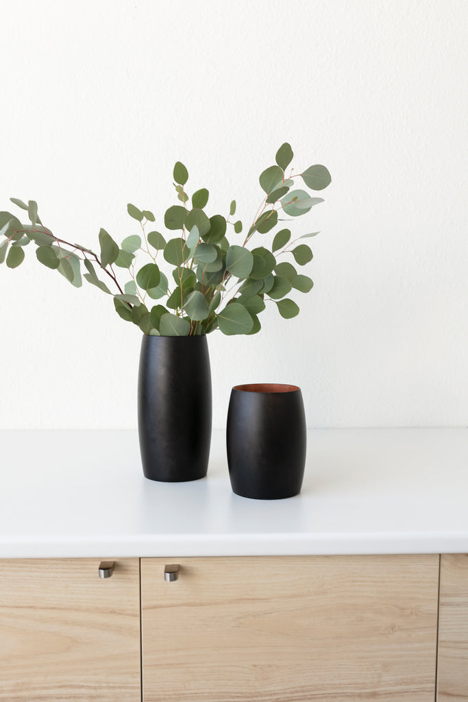 Ansel Handcrafted Wood Vase