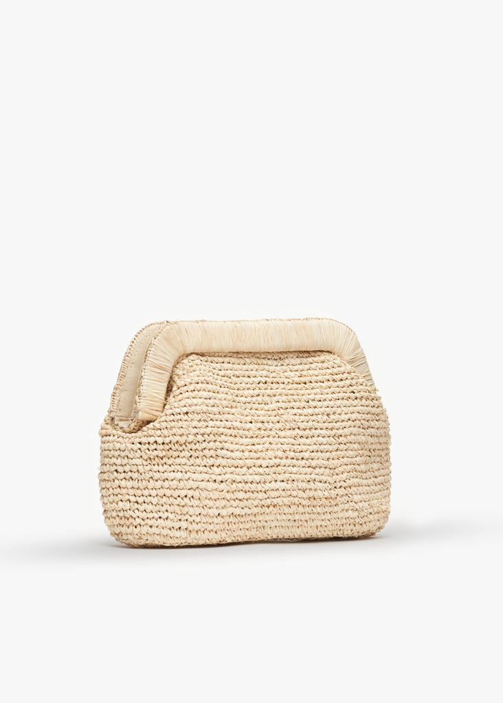 The Beverly Knitted Straw Clutch Bag