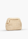 Beverly Knitted Straw Clutch Bag