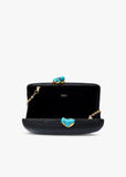 Jen clutch with turquoise stone