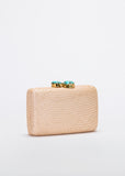 Jen clutch with turquoise stone