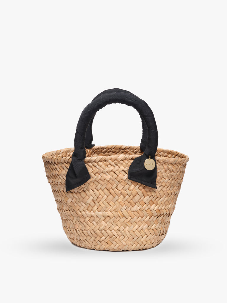 Mini Rosie Ribbon Straw Tote